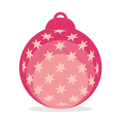 Fototapeta premium colored christmas balls icon. vector isolated on white background. simple 3d design of winter decoration, christmas tree and new year.