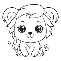 baby lion coloring pages