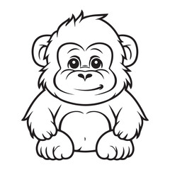 cute Gorilla coloring pages