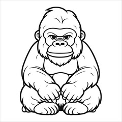 Gorilla coloring pages