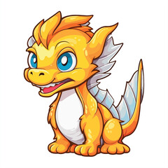 ticker of cute fire dragon