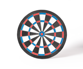 Target dartboard on transparent background 