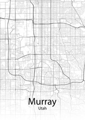 Murray Utah minimalist map