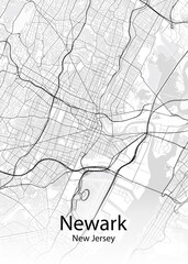 Newark New Jersey minimalist map