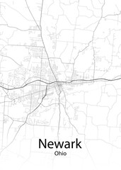 Newark Ohio minimalist map