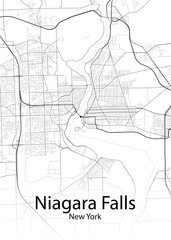 Fototapeta na wymiar Niagara Falls New York minimalist map