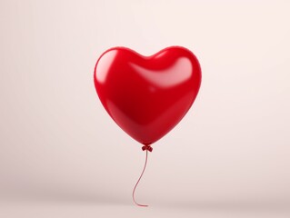 Photo lovely a single heart balloons valentines day celebrating new year Christmas Day