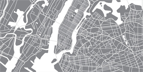 Layered editable vector illustration outline of Newyork city map.