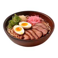 ramen soup with meat and eggs