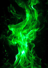 cool abstract green fire wallpaper