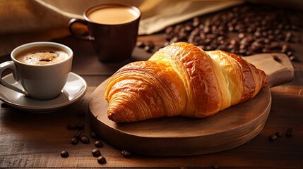 Butter Croissant and Coffee