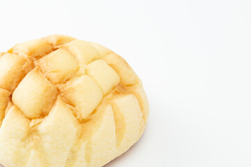 白背景にメロンパン