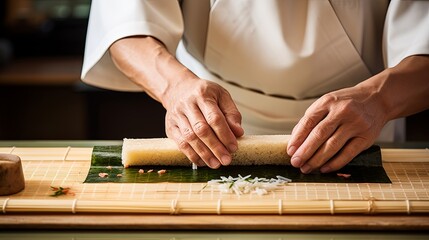 Art of Making Sushi Rolls