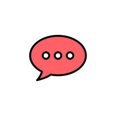 Chat icon set illustration. speech bubble sign and symbol. comment icon. message