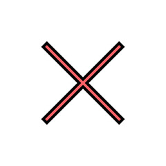 Close icon set illustration. Delete sign and symbol. cross sign