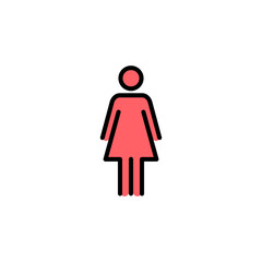 Female icon set illustration. woman sign and symbol