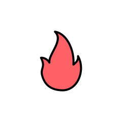 Fire icon set illustration. fire sign and symbol