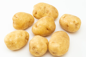 白背景にジャガイモ
