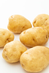 白背景にジャガイモ