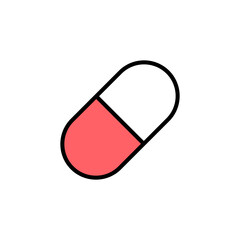 Pills icon set illustration. capsule icon. Drug sign and symbol