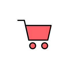 Shopping icon set illustration. Shopping cart sign and symbol. Trolley icon