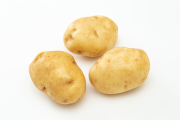 白背景にジャガイモ