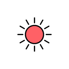 Sun icon set illustration. Brightness sign and symbol.