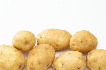 白背景にジャガイモ