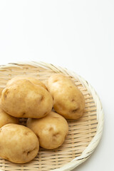 白背景にジャガイモ