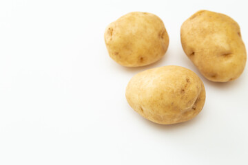 白背景にジャガイモ