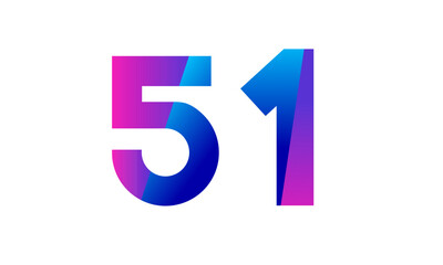 New Modern Number Blue Purple Teen Logo