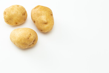 白背景にジャガイモ