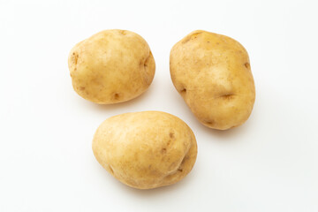 白背景にジャガイモ