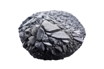 A piece of asphalt stone on a transparent background, generated by AI