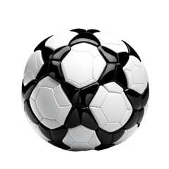 Realistic soccer ball on a transparent background, generated by AI