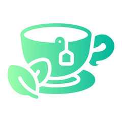 herbal tea Gradient icon