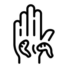 leech therapy Line Icon