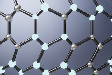 abstract background, hexagon pattern technology wallpaper, nanotechnology backdrop, 3d render creative business wallpaper, black, blue