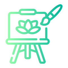 art therapy Line Gradient Icon