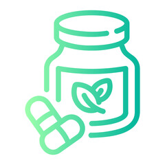 herbal pills Line Gradient Icon