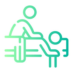 massage Line Gradient Icon