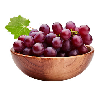 Amazon Grape, bowl, transparent background, isolated image, generative AI