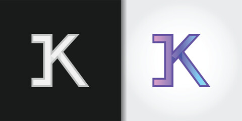 rigid letter k logo set