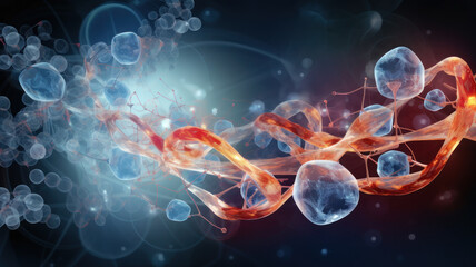 Fototapeta premium DNA gene helix spiral molecule structure