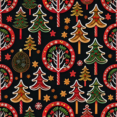 merry christmas, merry, easter seamless pattern, merry christmas pattern, merry christmas wallpaper, natal, 4k, 2k, holiday, tree, gifts, surprises, decoration, pohon