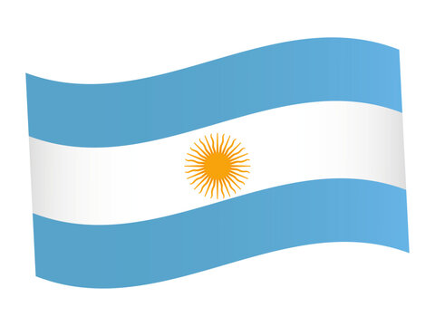 Bandera Argentina vectorial, editable con sol