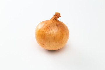 白背景にタマネギ