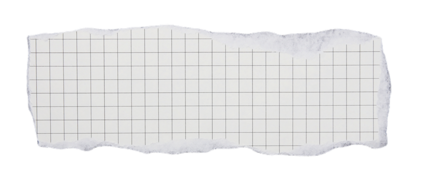 Pieces of torn paper on transparent background png file