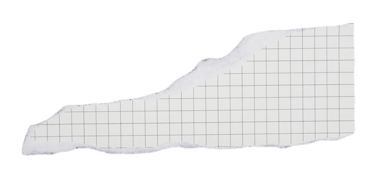 Pieces of torn paper on transparent background png file