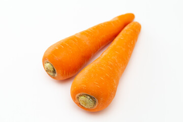 白背景にニンジン